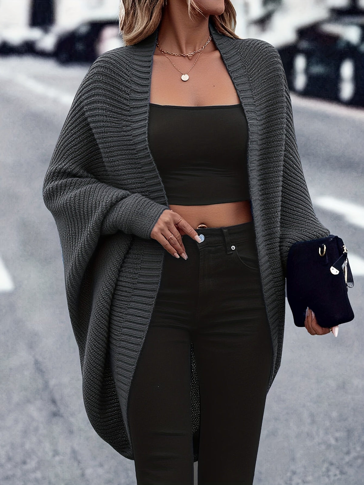 Christmas Longline Cardigan in Soft Knit for Cozy Holiday Wear