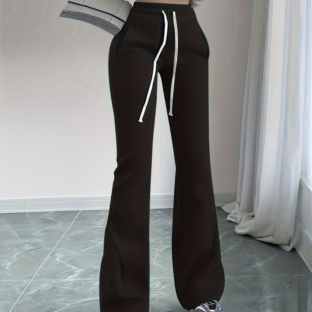 High-Waist Flared Lounge Pants | Soft Fabric | Casual Wear