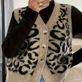 Patterned Button-Front Vest | Lightweight Fabric | Casual Wear