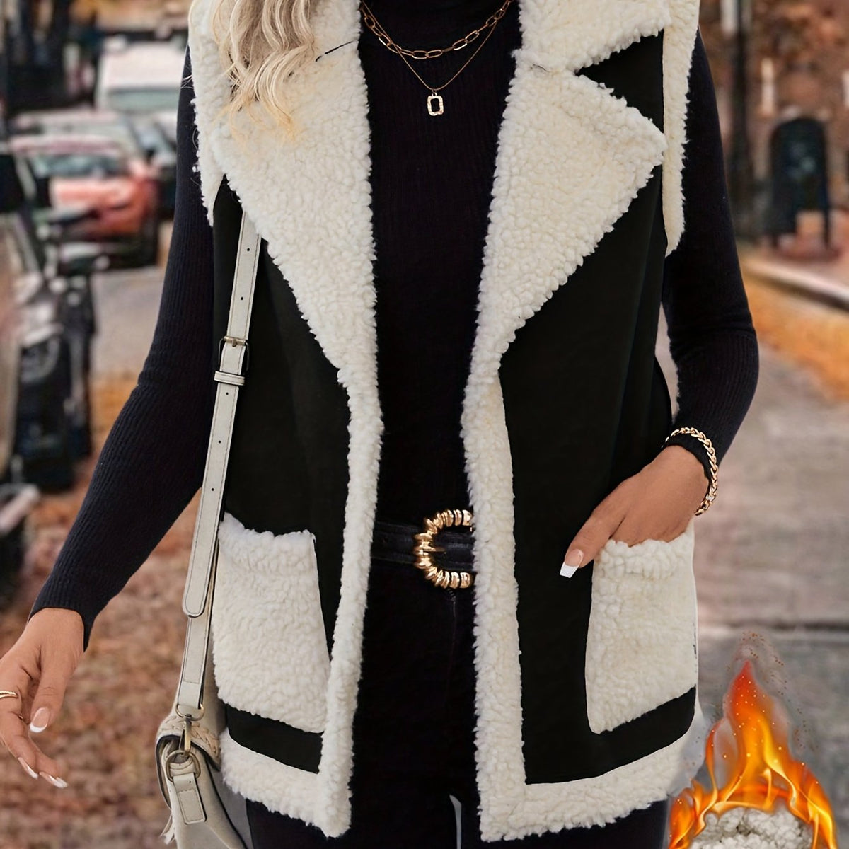 Cozy Warm Lapel Vest for Women – Soft Fabric for Layering and Casual Wear