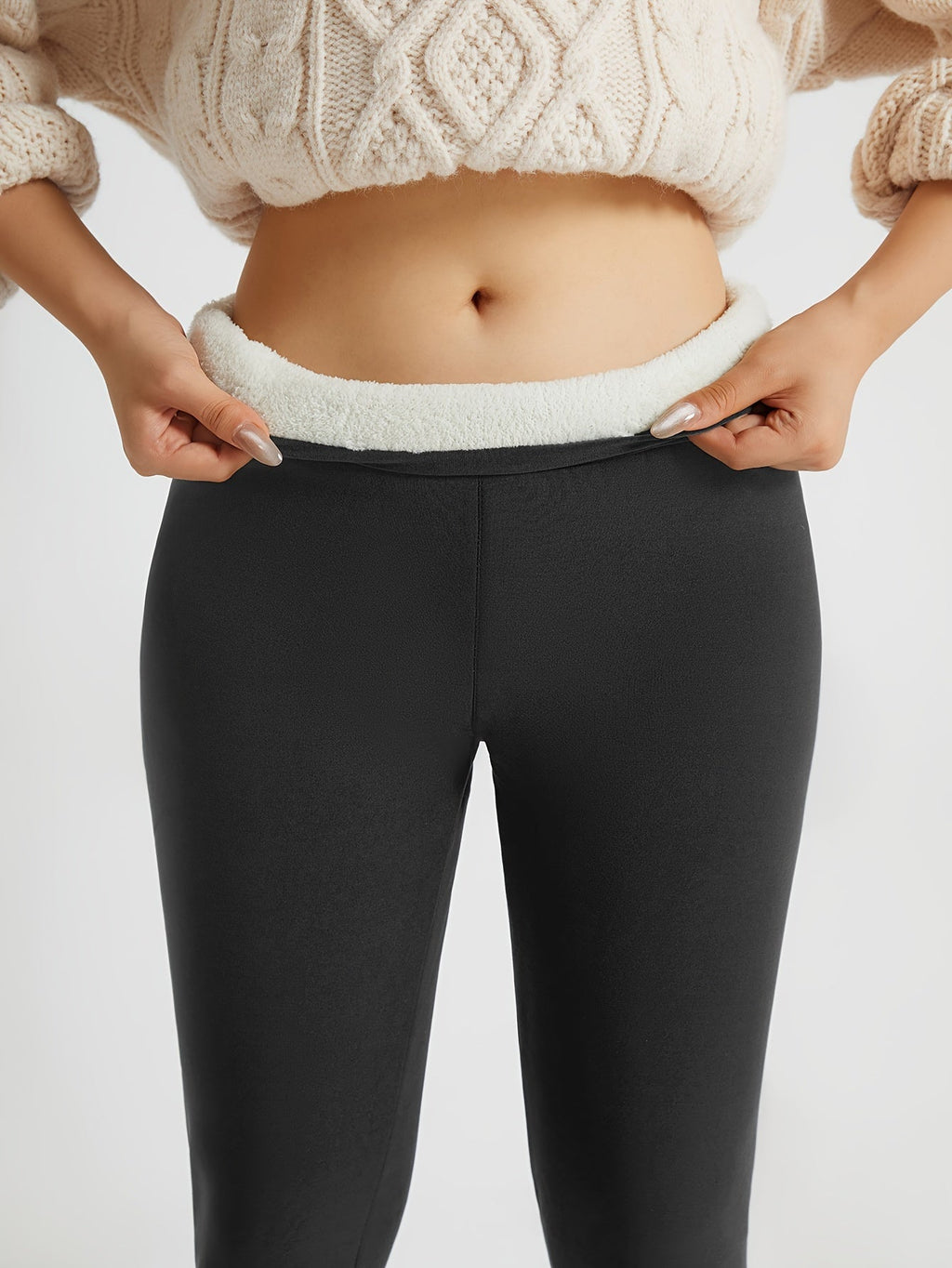 High-Waist Cozy Winter Leggings for Women - Soft Stretch Fabric for Warmth