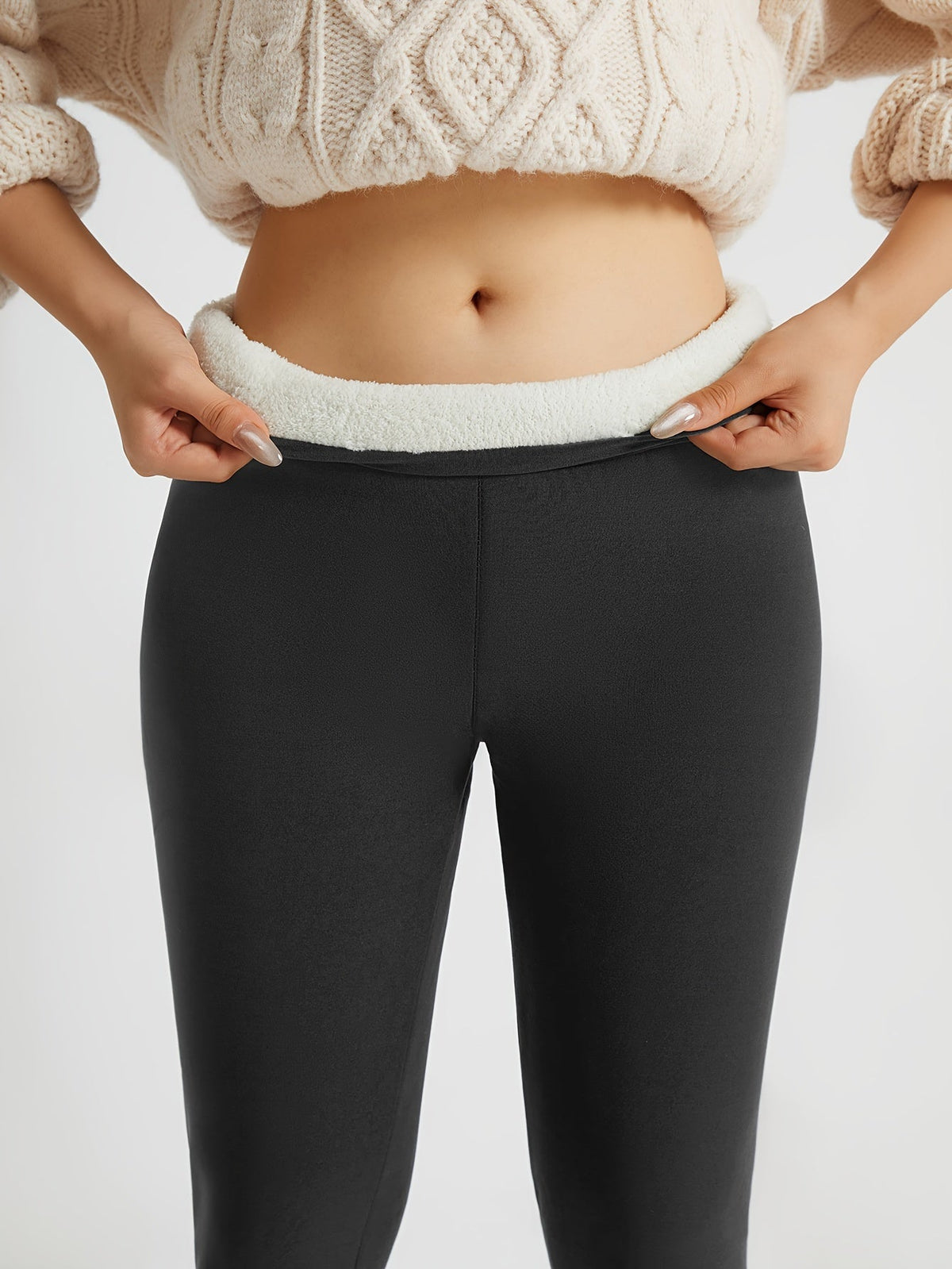High-Waist Cozy Winter Leggings for Women - Soft Stretch Fabric for Warmth