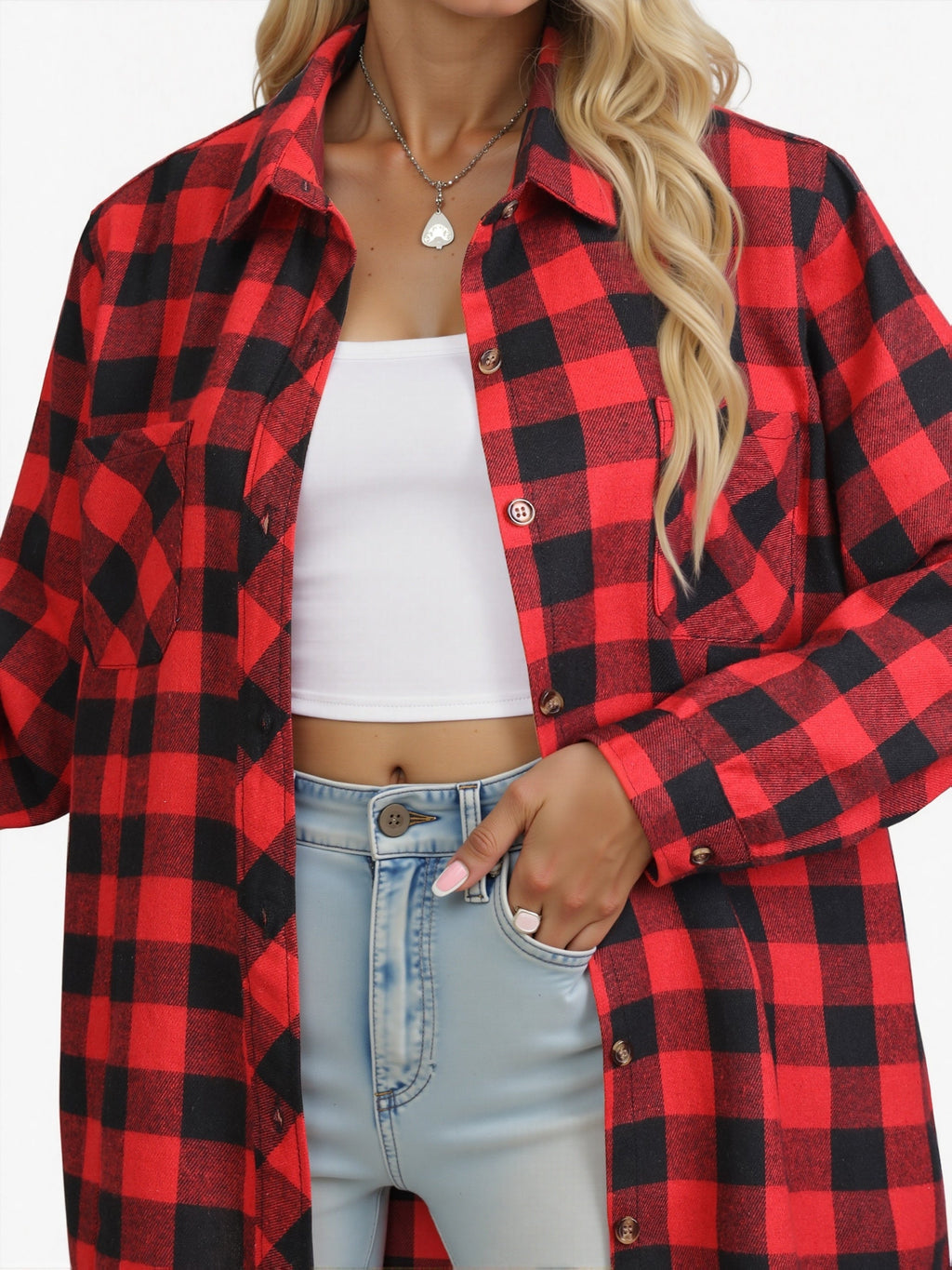 Relaxed Buffalo Check Shirt | Cotton Blend | Casual Wear for Everyday Use