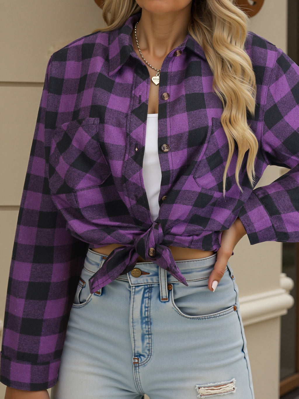Relaxed Buffalo Check Shirt | Cotton Blend | Casual Wear for Everyday Use