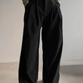 Pleated Wide-Leg Trousers in Soft Fabric for Casual or Formal Wear