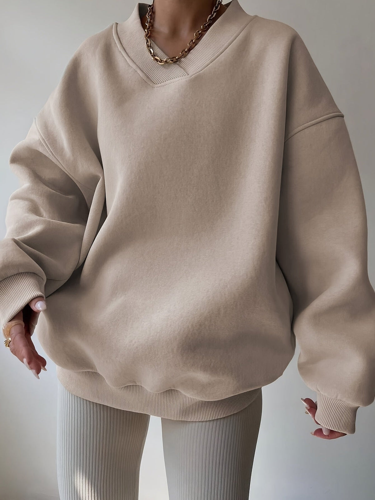 Relaxed Half-Zip Sweatshirt in Soft Cotton Blend for Casual Wear