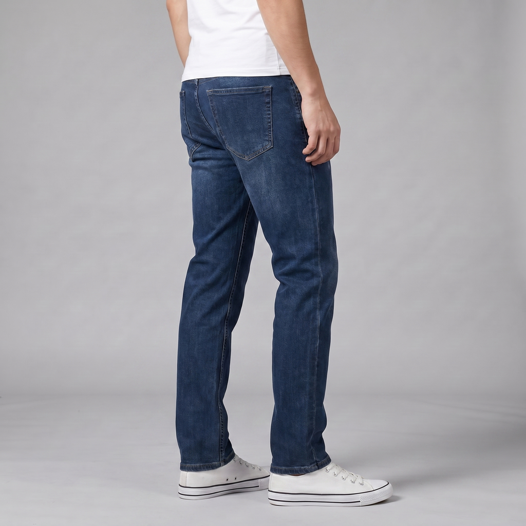 Casual Straight Leg Jeans for Men - Comfortable Denim for Everyday Wear