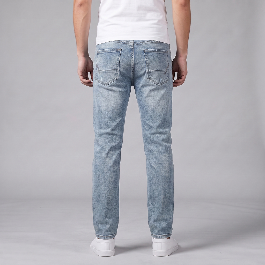 Casual Straight Leg Jeans for Men - Comfortable Denim for Everyday Wear
