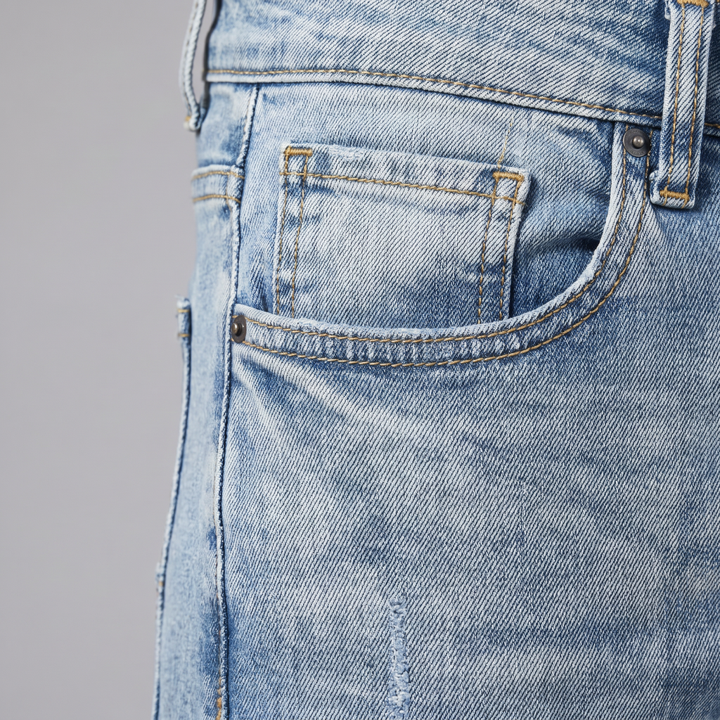 Casual Straight Leg Jeans for Men - Comfortable Denim for Everyday Wear
