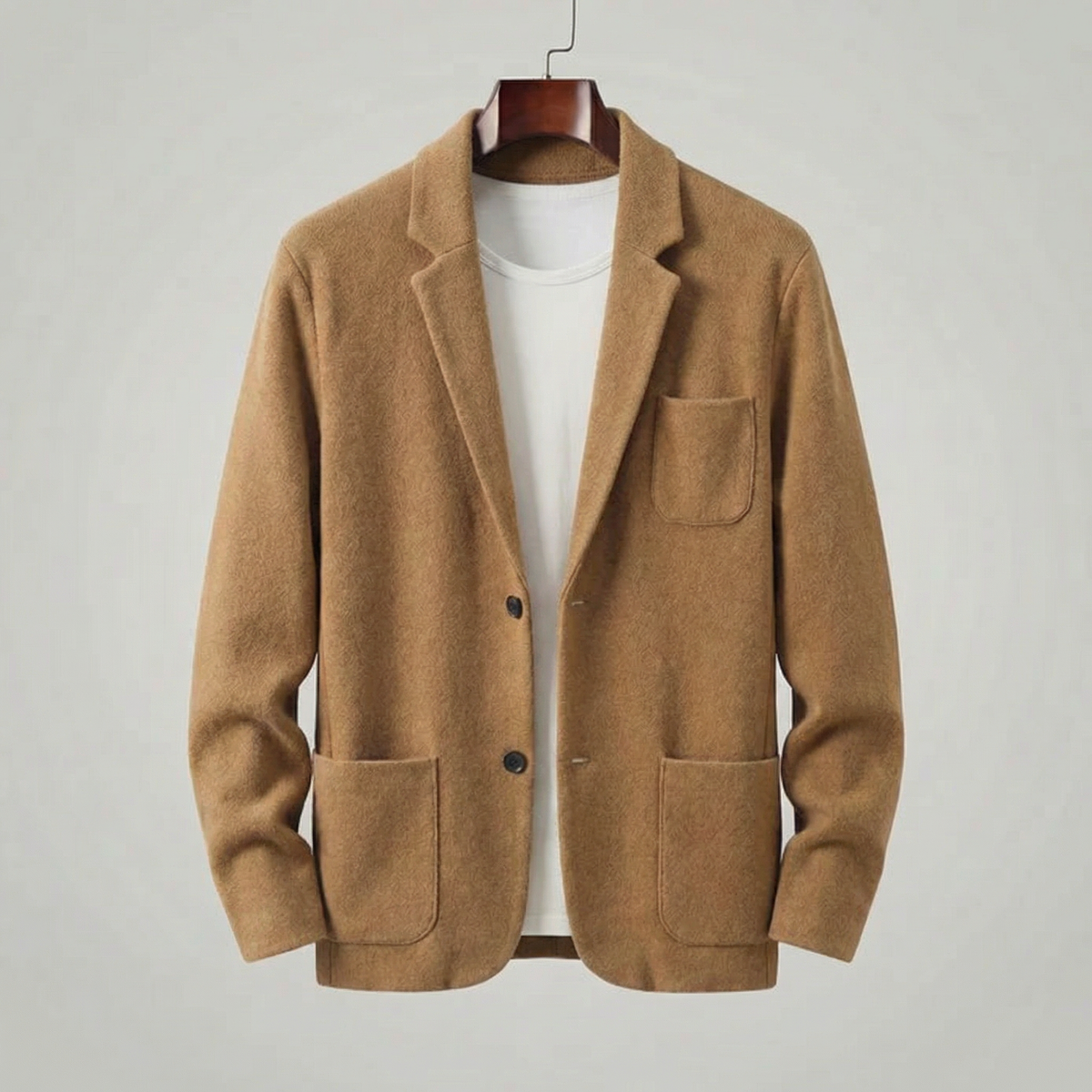 Casual Tailored Fit Men's Jacket - Lightweight Fabric for Everyday Wear