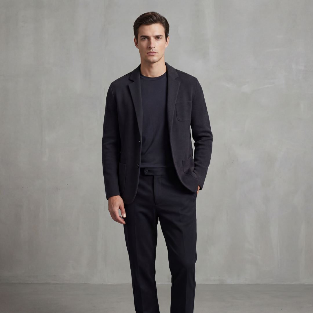 Casual Tailored Fit Men's Jacket - Lightweight Fabric for Everyday Wear