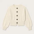 Cool Day Essential – Cream Button Cardigan