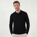Classic Black Polo Shirt for Men - Cotton Blend Short Sleeve Casual Wear