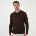 Classic Brown Cotton Polo Shirt for Casual Wear and Everyday Comfort