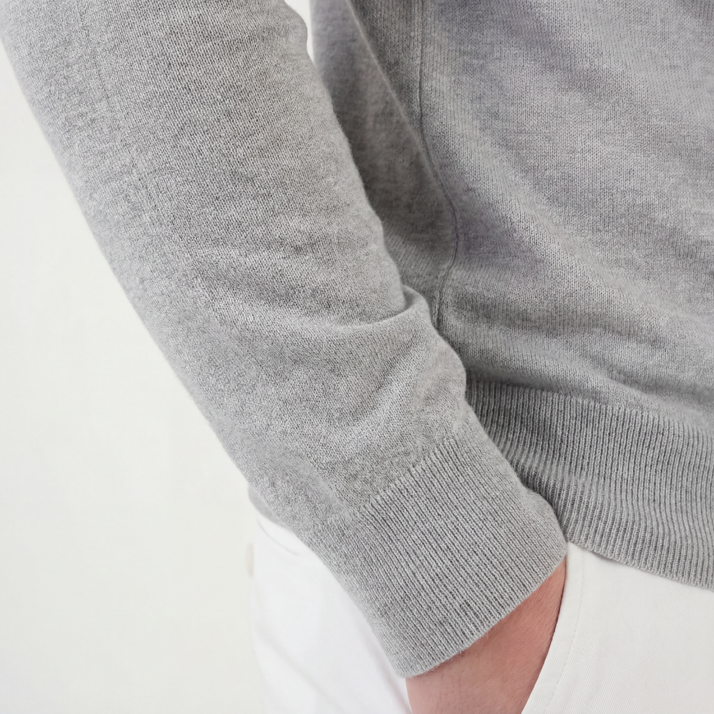 Classic Grey Polo Shirt - Cotton Blend - Casual Wear - Men's Apparel