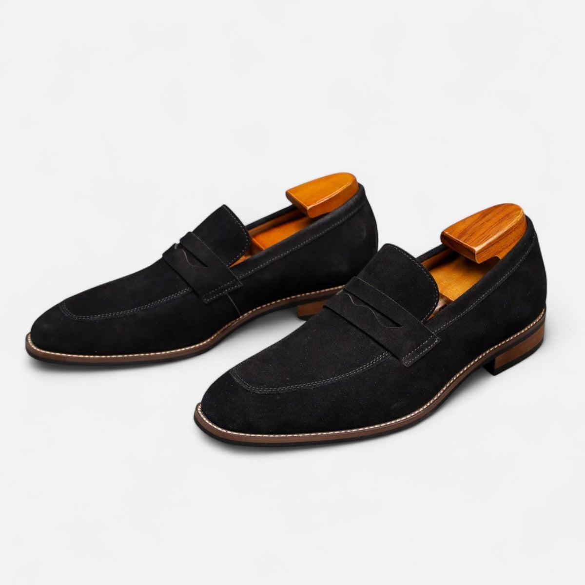 Classic Leather Penny Loafers for Men - Casual Dress Shoes for Everyday Wear