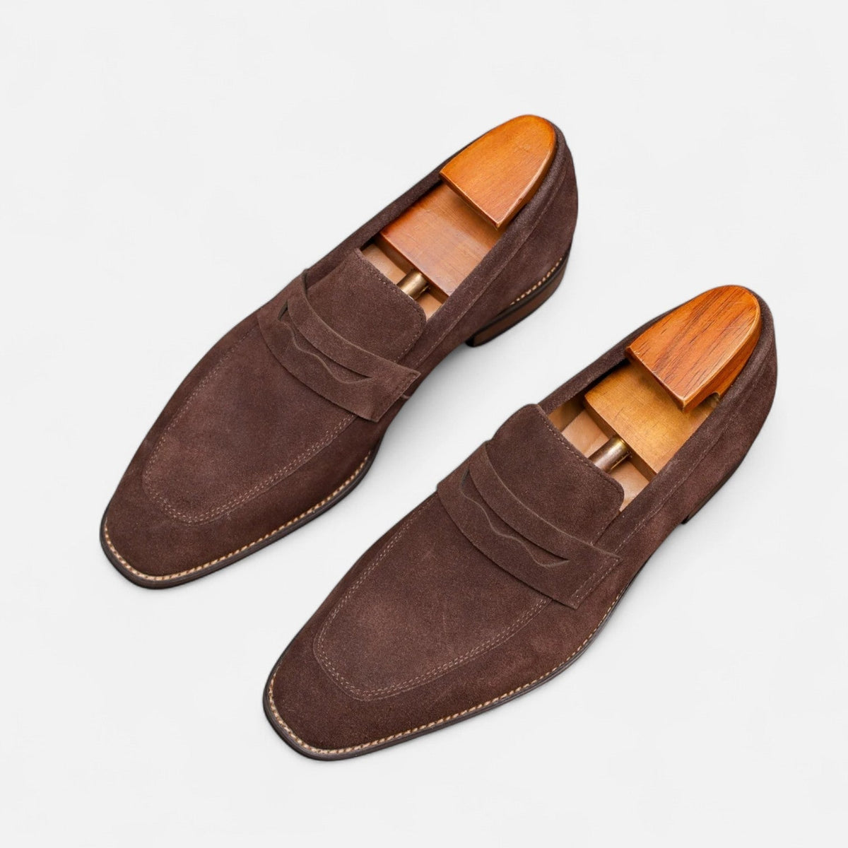 Classic Leather Penny Loafers for Men - Casual Dress Shoes for Everyday Wear