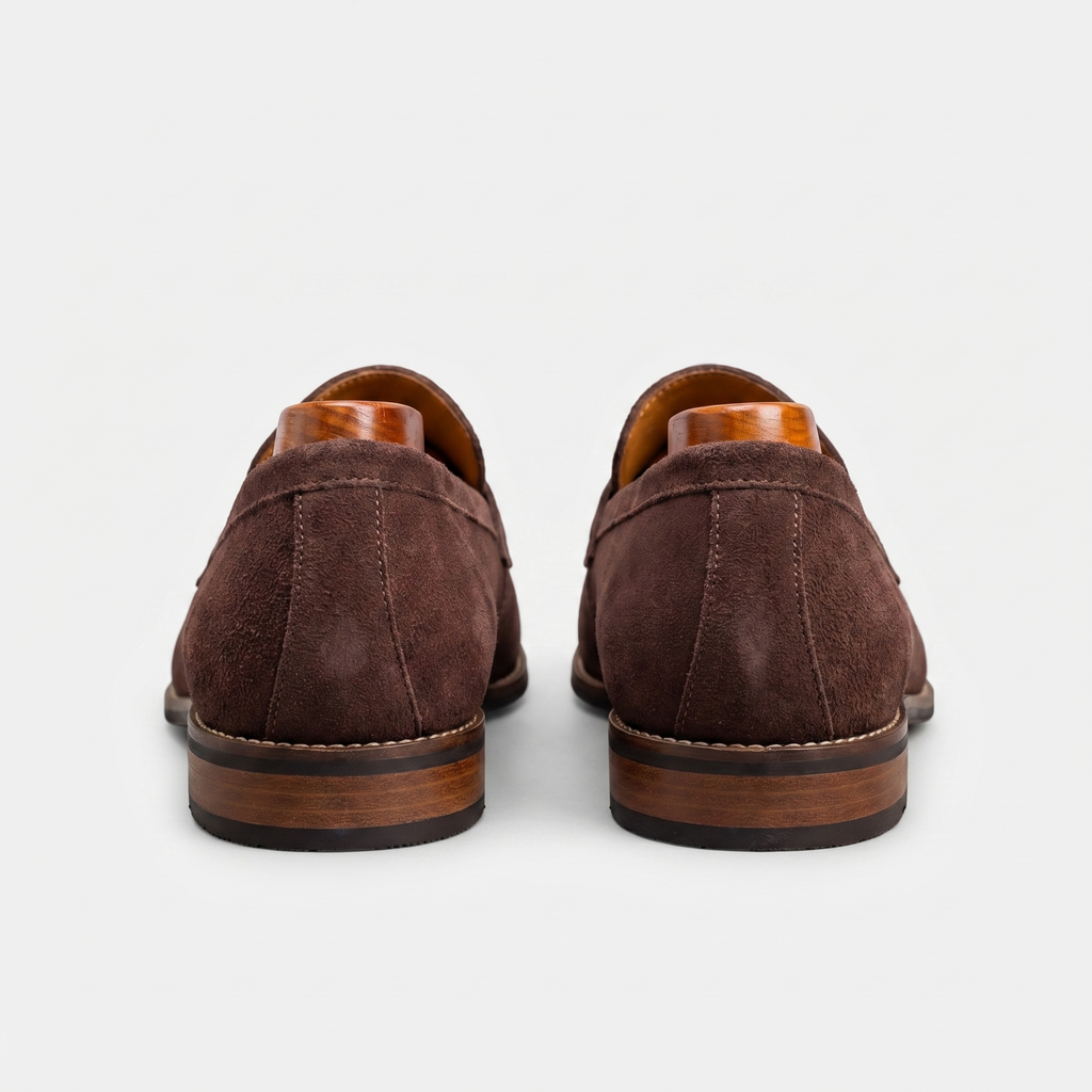 Classic Leather Penny Loafers for Men - Casual Dress Shoes for Everyday Wear