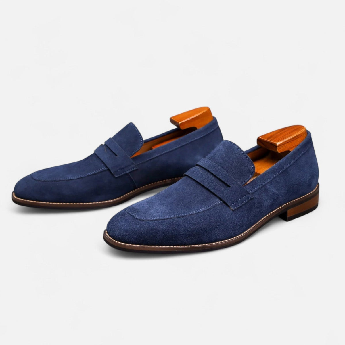 Classic Leather Penny Loafers for Men - Casual Dress Shoes for Everyday Wear
