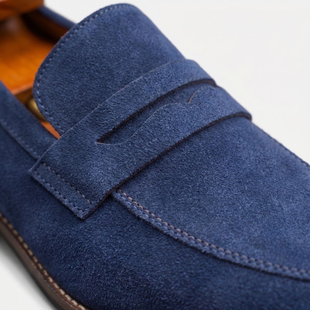 Classic Leather Penny Loafers for Men - Casual Dress Shoes for Everyday Wear