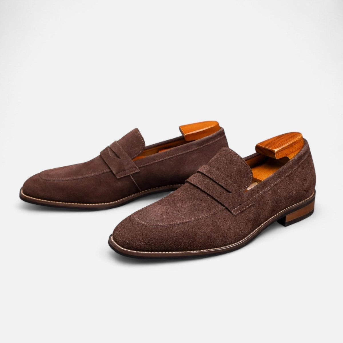 Classic Leather Penny Loafers for Men - Casual Dress Shoes for Everyday Wear