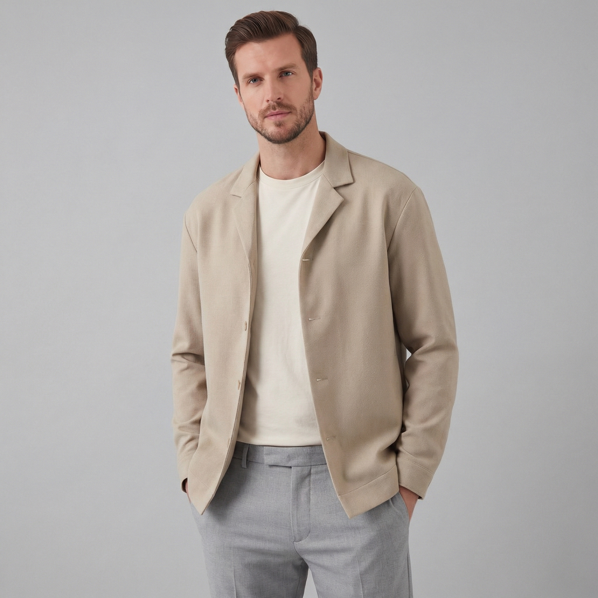 Classic Men's Blazer Jacket - Tailored Fit - Versatile Formal Wear - Navy