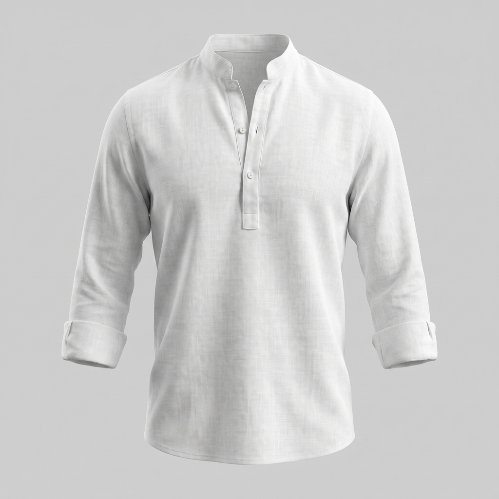 Classic Summer Shirt for Men - Lightweight Cotton, Casual Wear, Short Sleeve