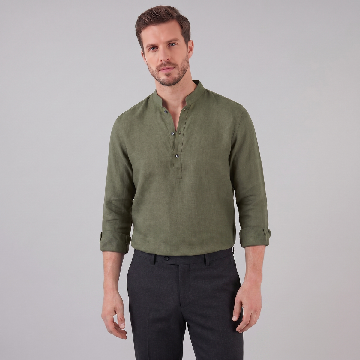 Classic Summer Shirt for Men - Lightweight Cotton, Casual Wear, Short Sleeve