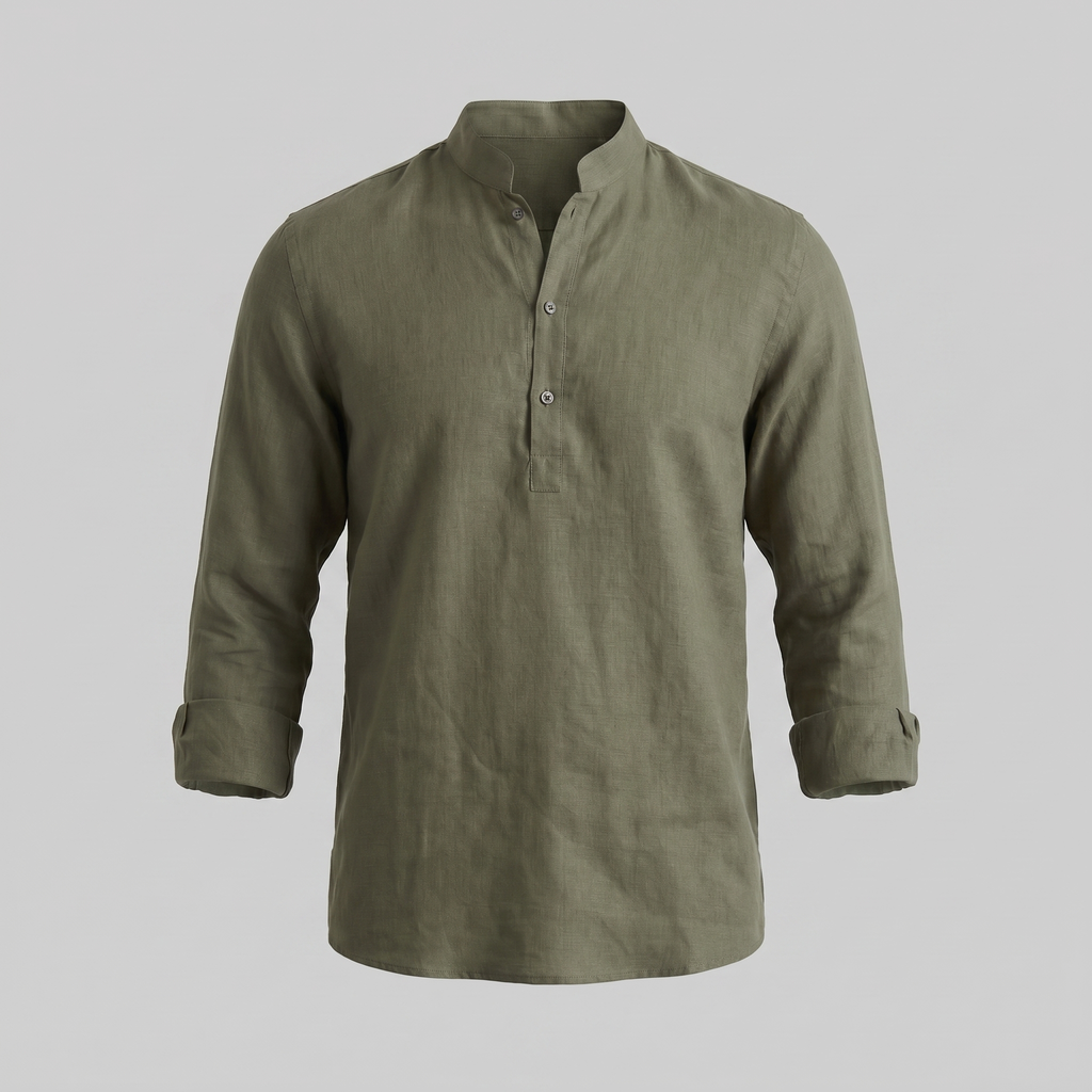 Classic Summer Shirt for Men - Lightweight Cotton, Casual Wear, Short Sleeve