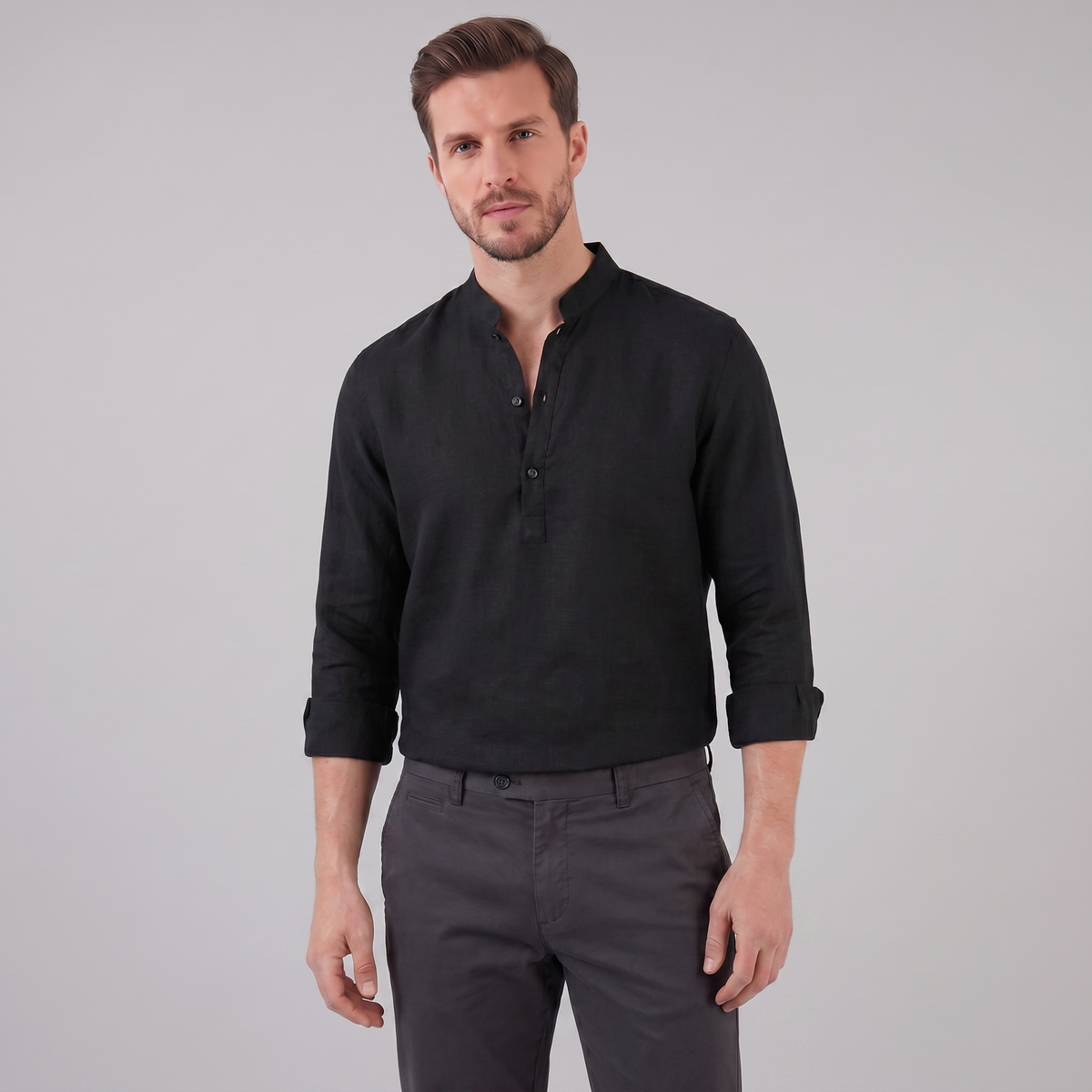 Classic Summer Shirt for Men - Lightweight Cotton, Casual Wear, Short Sleeve