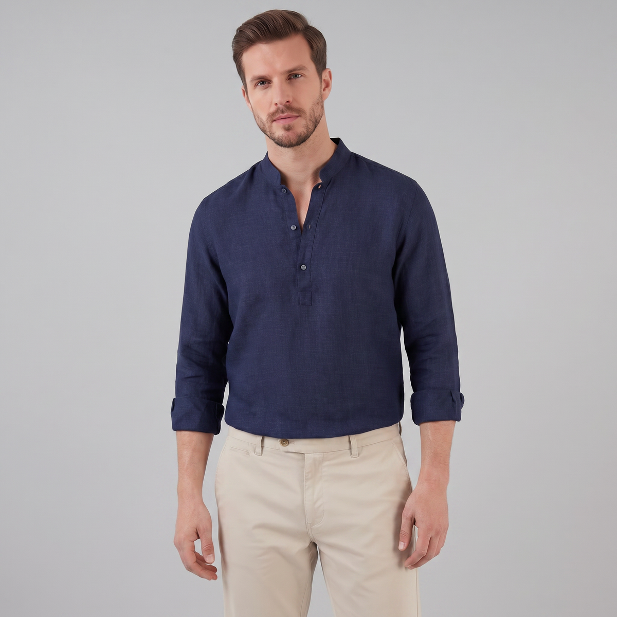 Classic Summer Shirt for Men - Lightweight Cotton, Casual Wear, Short Sleeve
