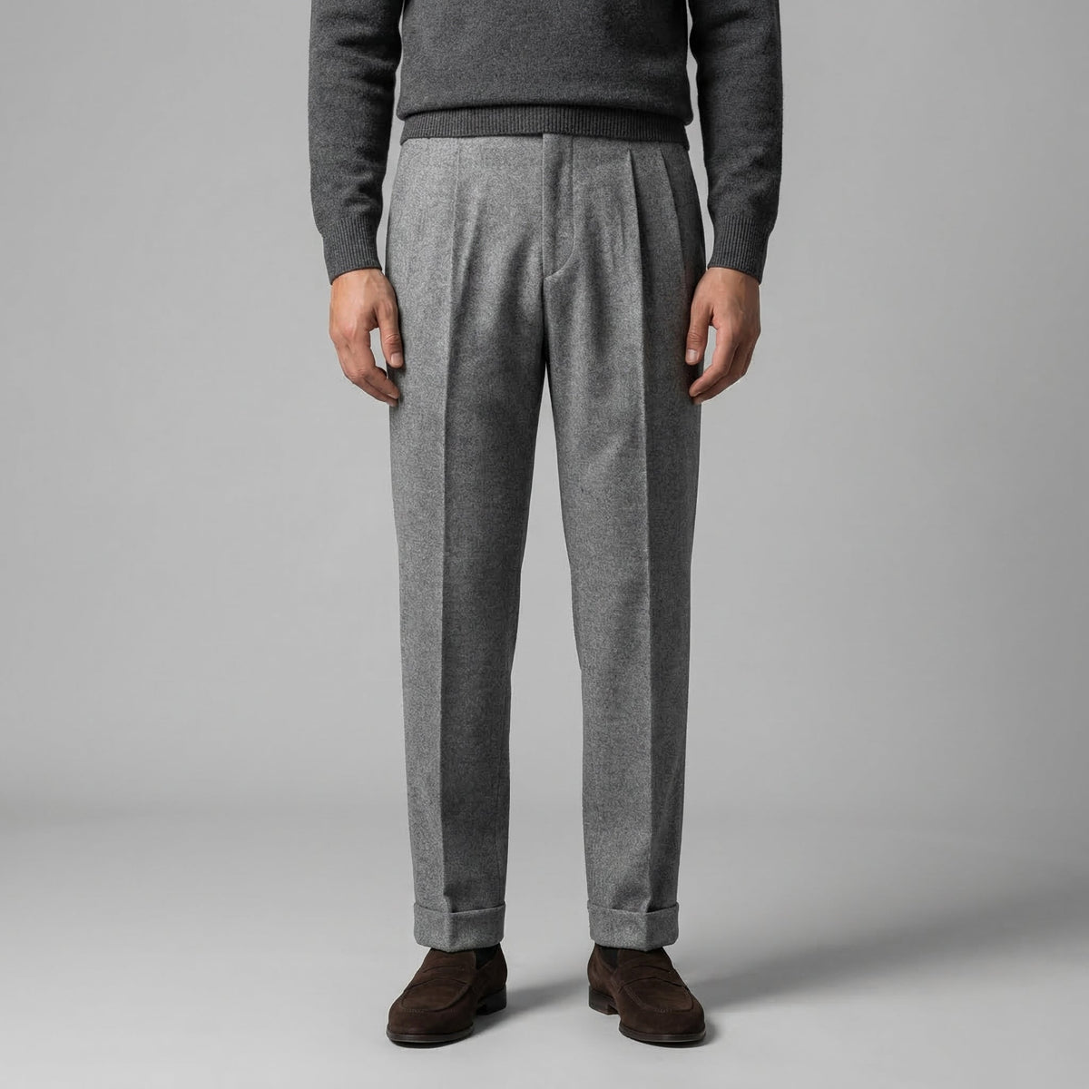 Elegant Straight Fit Men's Trousers with Side Adjuster for Formal Wear