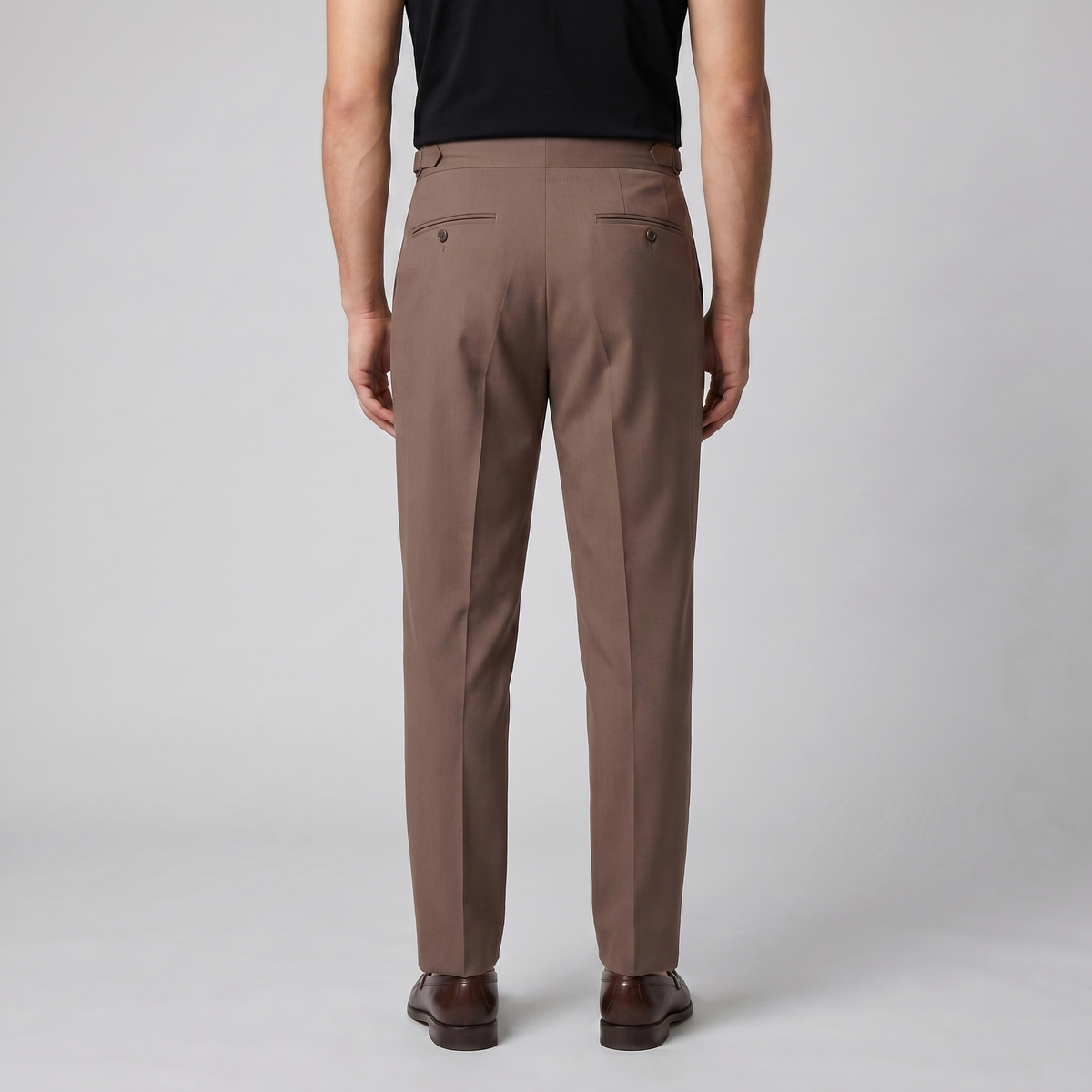 High Waist Tailored Fit Men's Formal Trousers - Dress Pants for Office Wear