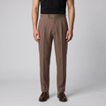 High Waist Tailored Fit Men's Formal Trousers - Dress Pants for Office Wear