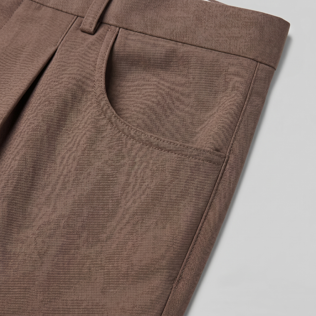 High Waist Tailored Fit Men's Formal Trousers - Dress Pants for Office Wear