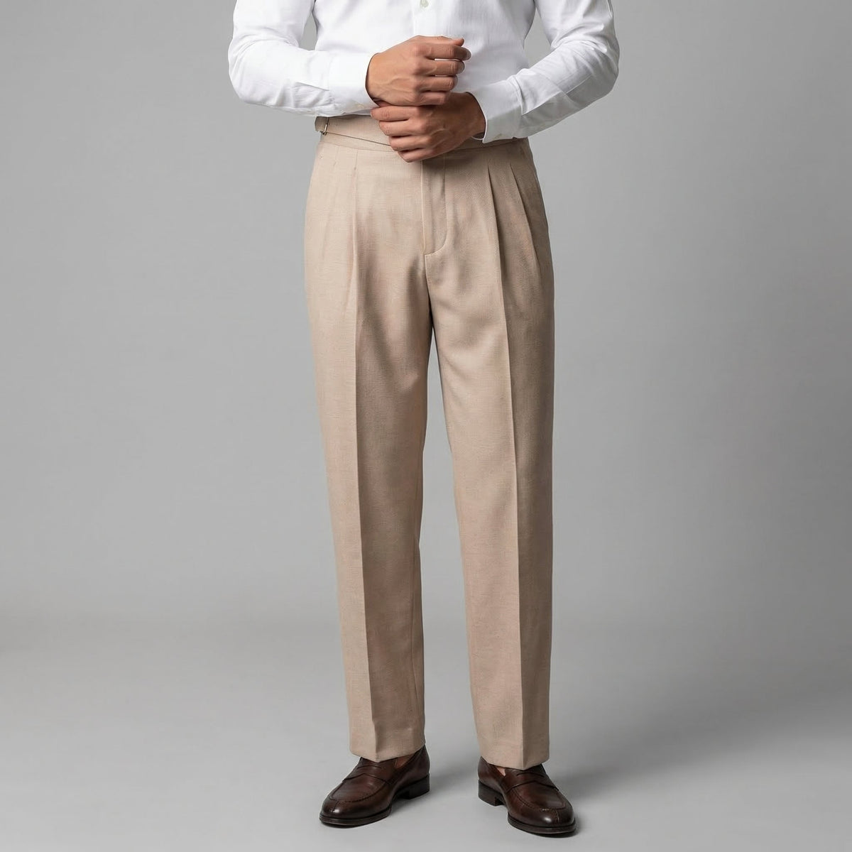 High-Waisted Straight-Leg Trousers for Men | Comfortable Casual Wear