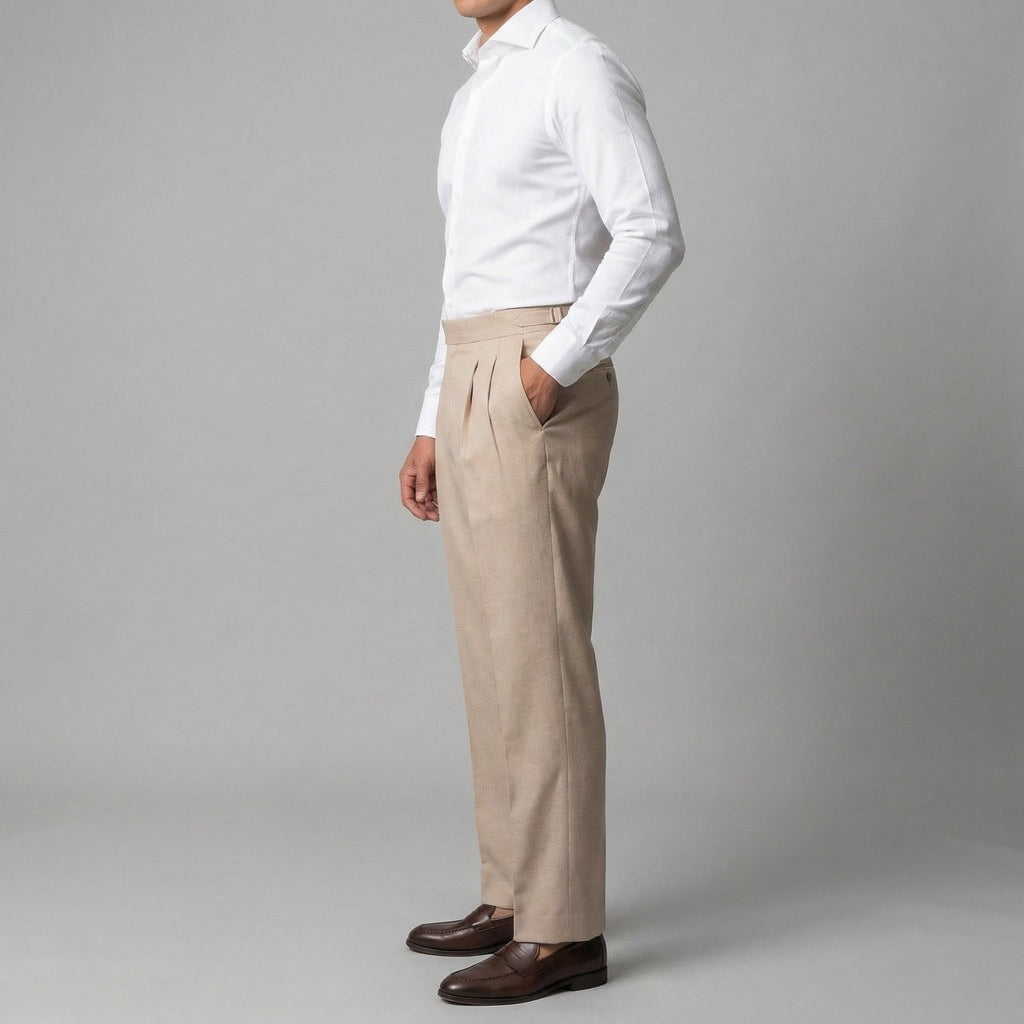 High-Waisted Straight-Leg Trousers for Men | Comfortable Casual Wear