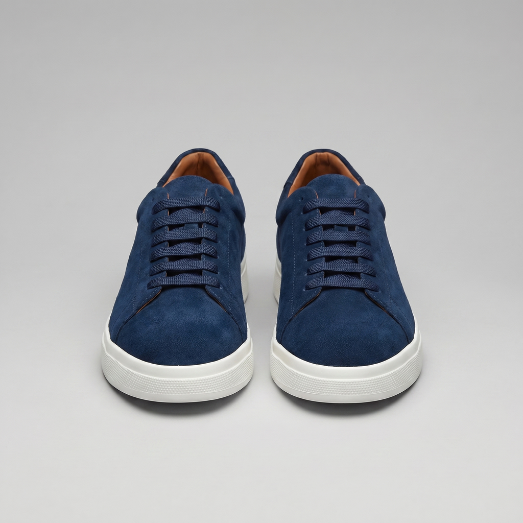 Leather Lace-Up Sneakers for Men | Casual Footwear for Everyday Wear