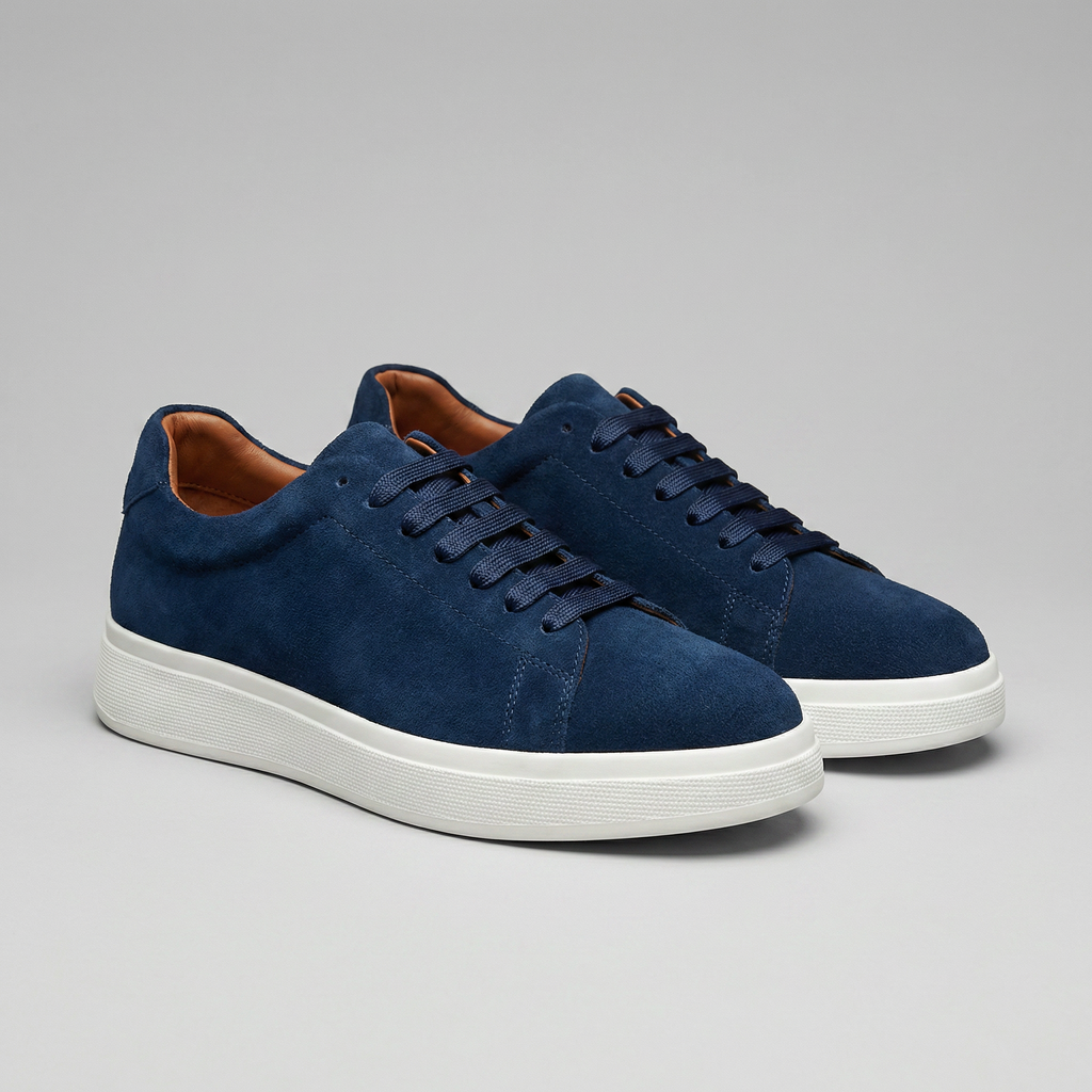 Leather Lace-Up Sneakers for Men | Casual Footwear for Everyday Wear