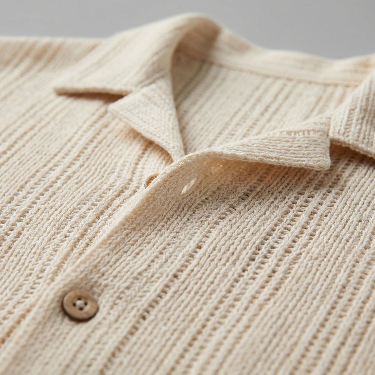 Lightweight Summer Button-Down Shirt for Men - Breathable Cotton Fabric