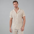 Lightweight Summer Button-Down Shirt for Men - Breathable Cotton Fabric