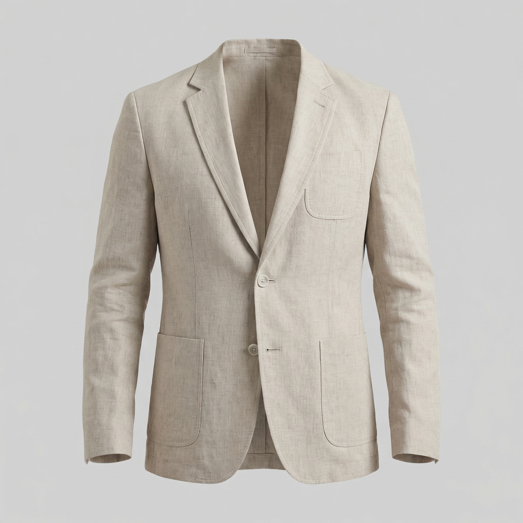 Linen Blazer Jacket for Men - Lightweight Casual Suiting for Summer Events