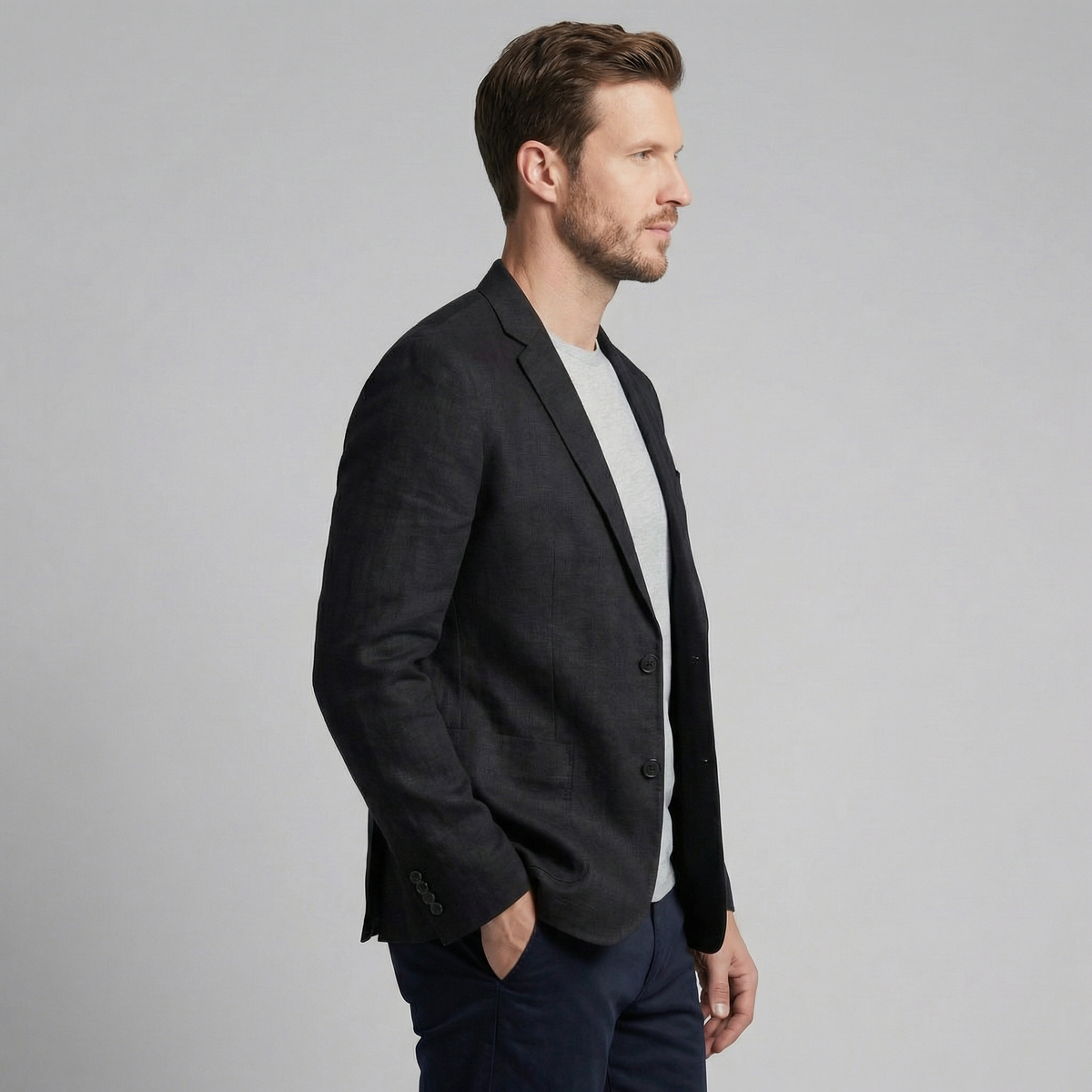 Linen Blazer Jacket for Men - Lightweight Casual Suiting for Summer Events