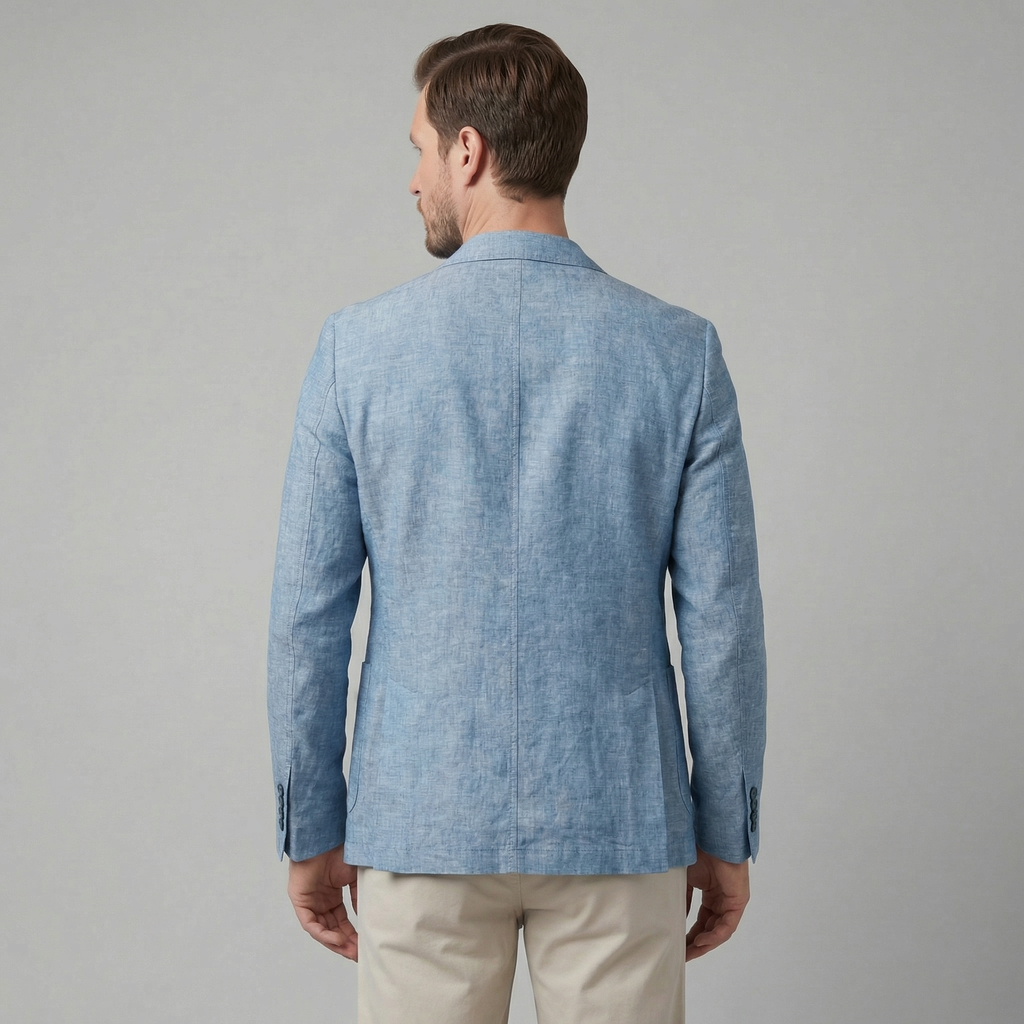 Linen Blazer Jacket for Men - Lightweight Casual Suiting for Summer Events