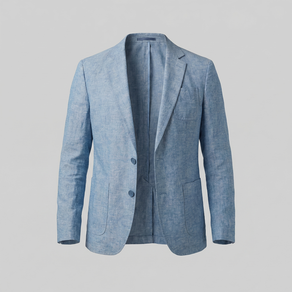 Linen Blazer Jacket for Men - Lightweight Casual Suiting for Summer Events