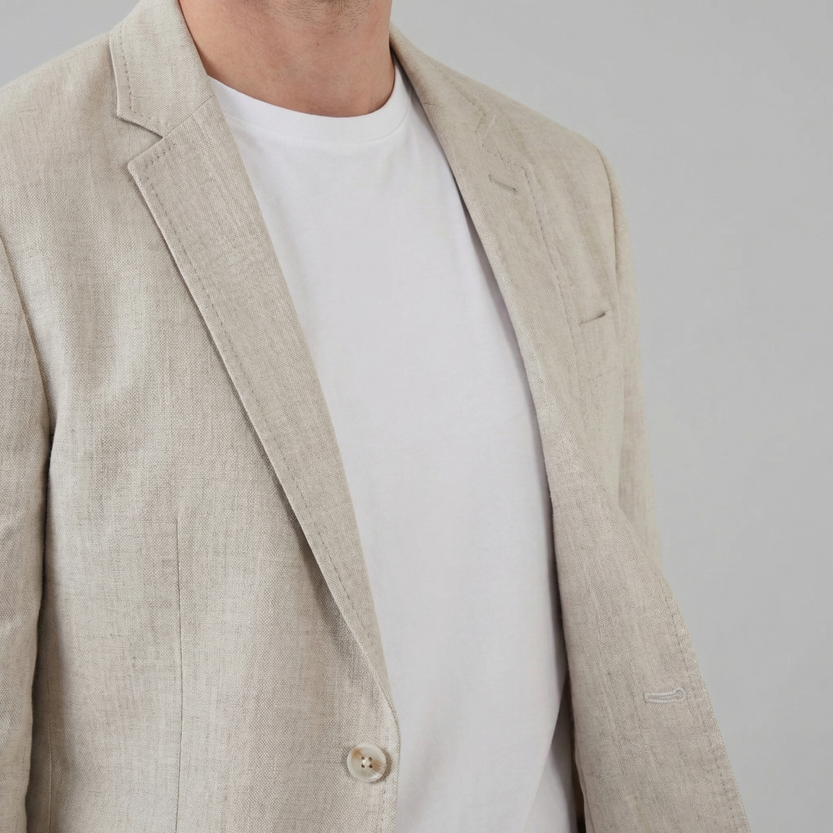 Linen Blazer Jacket for Men - Lightweight Casual Suiting for Summer Events
