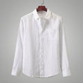 Linen Long Sleeve Shirt for Men - Casual Lightweight Summer Wear
