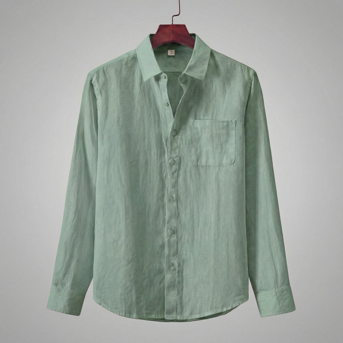 Linen Long Sleeve Shirt for Men - Casual Lightweight Summer Wear