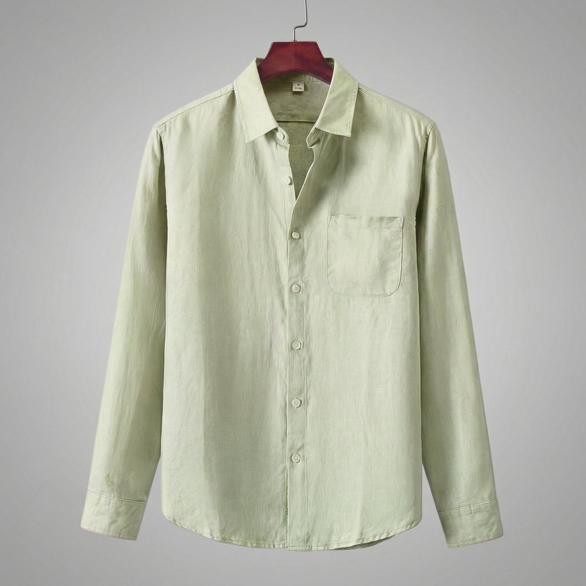 Linen Long Sleeve Shirt for Men - Casual Lightweight Summer Wear