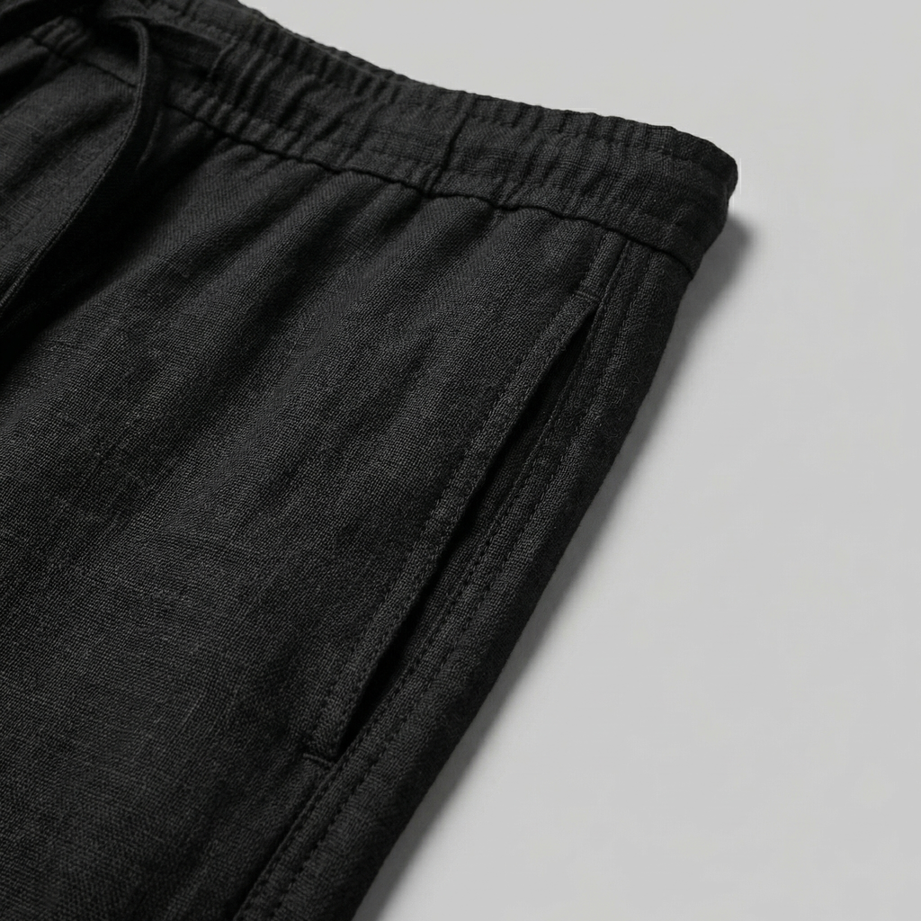 Linen Slim Fit Trousers for Men - Lightweight Casual Wear Pants